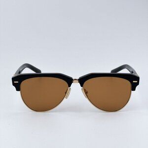 Miu Miu MU09ZS 1AB2Z1 RUNWAY BRAND NEW Sunglasses Black Brown Browline Unisex